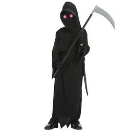 Special Occasions Halloween children s horror skeleton ghost red eye death costume sickle dark messenger suit 230810