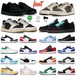 Jumpman 1 Low OG Basketball Shoes Men Women Black Phantom Dark Revers