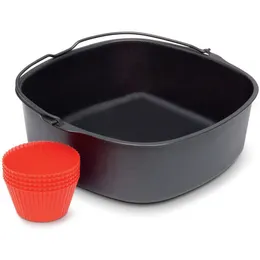 Cooking Utensils Air Fryer NonStick Baking Pan for Philips Airfryer Power Silicone Oven Mitts Accessories 7Inch 230810