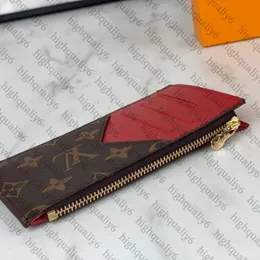 LL10A مرآة جودة بطاقة الائتمان حقيبة محفظة مصمم حقيبة جلدية قصيرة من الرجال والنساء المحفظة