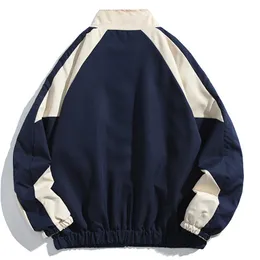 Harajuku Patchwork Mens And Seasalt Jackets Casual
