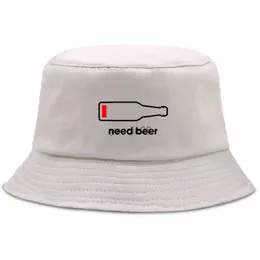 Wide Brim Hats Bucket Hats Beer Bottle Personalized Letter Printing Bucket Hat Men Fashion Beach Sun Women'S Fisherman Cap Hip Hop Fishing Women Bob Hats HKD230810