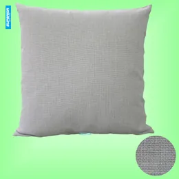 1pcs 18x18インチポリ綿混合人工リネン枕カバー空白生の白い亜麻クッションカバーバックコーティングsu253qに最適