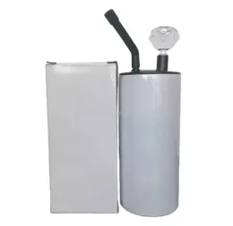 22 oz Sublimasyon Yağ Kupası Sigara kapağı alt nargile bardak boş beyaz paslanmaz çelik düz kahve fincanı yalıtımlı elektrikli su şişeleri
