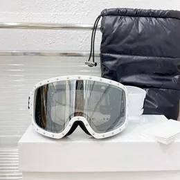 Shield Frane 스키 고글 스터드 장식용 조정 가능한 스트랩 시그니처 자수 Occhiali da Sci Ski Glasses 여성 스키 선글라스 Da Sole da Sci da Donna