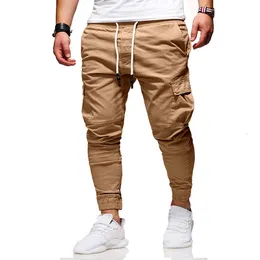 Мужские брюки евро размером с эластичные талию спортивные брюки летние осенние ноги карандаш повседневная серая белая пробежка 230810