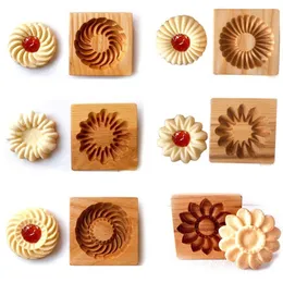 Baking Moulds Wooden Cookie Mold 3d Christmas Cutters Biscuit Cutter Moldes Galletas Embossing for Cakes and Cookies Press 230809