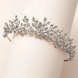 Bröllopshår smycken tiaror och kronor lyxiga full zirkon brud pannband för kvinnor brudar tillbehör parti hårband huvudbonad 230809