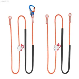 Rock Protection Safety Climbing Adjustable Positioning Lanyard Rope Cut Resistant Fall Protection Climbing Cord for Arborist Tree Climbers 10ft HKD230810