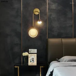 Vägglampa guld/svarta led lampor för sänggång gång kök korridor vardagsrum sovrum foajé galleri kontor inomhus hem sconce