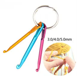Partihandel 3st/set 3mm 4mm 5mm Keychain Hooks DIY Multicolour Crafts Sticking Needles Mini Aluminium Crochet Hook JL1855