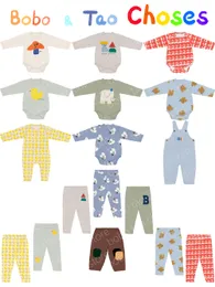 Наборы одежды 2023 Осень и Зимнее прибытие Бобо Тао выбирает детские детские наборы леггинсов.