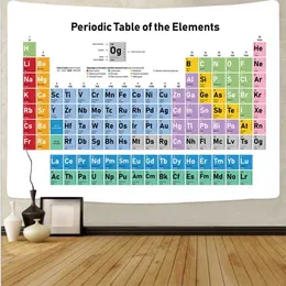 タペストリーズ周期的な要素のテーブルタペストリー化学科学タペストリー教育壁毛布布寝室の寮の装飾壁吊り