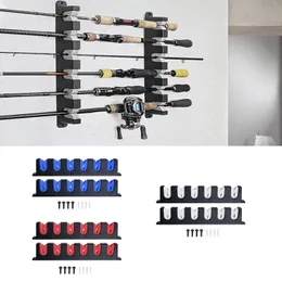 Acessórios de pesca 6 Rods de haste de haste Moundada de parede Rack de pólo horizontal para cabine de garagem e porão 230811