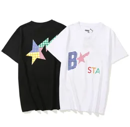 夏のメンズTシャツコットンルーズサメモンキー通気性半袖Tシャツ漫画レタリングプリントカップル半袖M-3XLバスティーズトップス