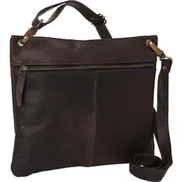 Sharo Women s Dark Brown Soft Leather Cross Body Bag