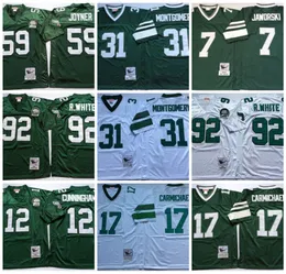 NCAA 75. Vintage Mitchell Ness Futbol 12 Joe Namath Forma 99 Mark Gastineau 28 Curtis Martin 73 Joe Klecko 90 Dennis Byrd 85 Wesley Walker 80 Wayne Chrebe Jersey