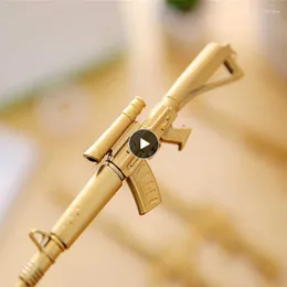 Gold School Supplies Student Gel Pen Gun Shape Creativity Writing Instrument Fountain Sniper Rifle Signing Study