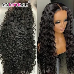 Human Chignons 30 34 Inch Loose Deep Wave Frontal s For Women Curly Hair Brazilian 13x4 Wet And Wavy Water Lace MYLOCKME 230811