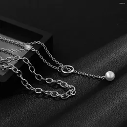 Kedjor Europa och USA Fashion Black Diamond Cross Personality Pendant Halsband Charm smycken par gåvor grossist