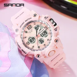 Other Watches 942 Women's Korean Version Simple Fashion Sports Electronic Watch Sanda Top Brand Luminous Student Men's 230811