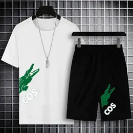 Fashion Summer Mens T Shirt Tracksuits Suit Suit Suit Suit Suit 2 قطعة من طراز Mens T-Shirt Pants 2PCS SPORTS DASAL SUITS M-5XL