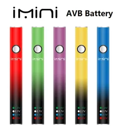 Impostazione della batteria ricaricabile originale Imini AVB da 380 mAh per 510 cartucce di penna Vape a batteria, tensione regolabile nella casella di visualizzazione direttamente dal produttore
