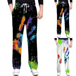Men's Pants Little Boy Mens Four Seasons Chouxiangma Digital 3D Printed Drawstring Belt Casual Daily Wearing