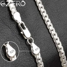 Hänghalsband 20-60 cm 925 Sterling Silver Luxury Brand Design Noble Necklace Chain for Woman Men mode bröllopsengagemangsmycken