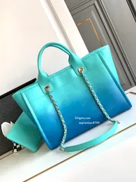 Дизайнер 23b Shopping Bag 10a Top Quality Женские роскошные пляжные пакеты подлинные кожаные сумки средней сумки высокий клад