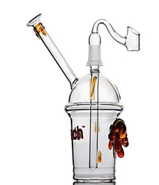 Tjocka glasögon bägare bong vattenpipa hårda glas dab riggar bubbler vatten bongs oljerigg kupol rör med 14 mm 87 tum7744023