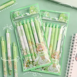 6pcs / pack wholesale lovel press pen كتابة توقيع سوداء الحبر الحبر.