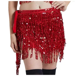 Scarves Women Waist Chain Fringe Hip Towel Stage Show Performance Costume Belly Dance Scarf Accessories Coin Bellydance Sacrf