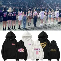 Felpe con cappuccio da donna TWICE Five Tour Concert ReadyToBe Circondato dallo stesso maglione pullover con stampa ampia Felpa con cappuccio 230810