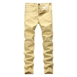 Szymgs New Men's Slim Biker Jeans Men mode Casual Patchwork Denim Pants Jeans For Men Long Trousers2776