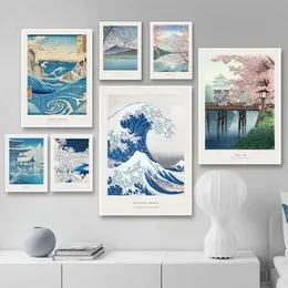КАНВАСная живопись Япония в стиле Wave Wall Art Art Nordic Landscape Poster