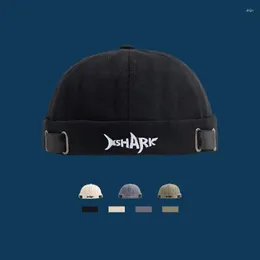 Beralar Yenilik Kat Skullcap Retro Erkekler Sailor Cap Kadınlar Sıcak Haddelenmiş Kuff Kova Sınırsız Şapka Ayarlanabilir Kış Bonnet Beanies