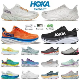 Hoka One Clifton 9 Cliftons 8 Casual Shoes Sports Hokas Bondi 8 Harbor Mist Black White Carbo x2 Free People Designer Athletic Mens Women Trainers Sports Sneakers 36-45
