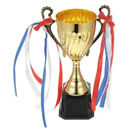 Dekorativa föremål Figurer Sport Matcha Metal Trophy Contest Business Metal Coverless Trophies Award Football Trophies Medal Souvenir Cup 230810