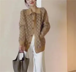 패션 여성 스웨터 니트 디자이너 가을 겨울 카디건 니트 느슨한 코트 편지 인쇄 스웨터 숙녀 외부 마모 두꺼운 스트리트웨어