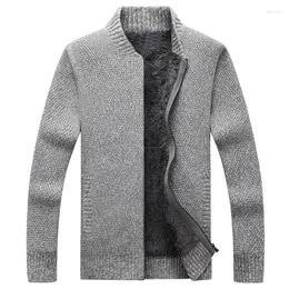 Men's Sweaters Knitwear Winter Warm Cardigan Sweater Solid Thicken Turtle Neck Mens Clothing Korean Clothes