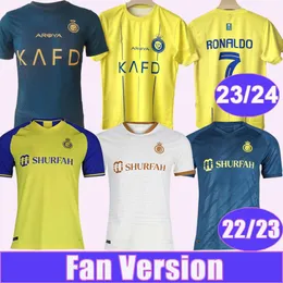 23 24 Al Nassr FC Mens Soccer Jerseys 22 23 RONALDO Home Yellow Version Away 3rd Shirt Short Sleeves Uniforms