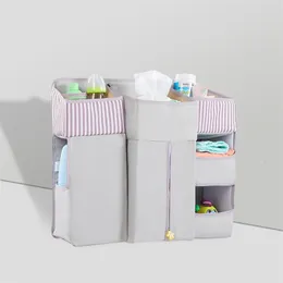 Boxes Storage# Baby Hanging Storage Bag born Crib Diaper Pocket Bedside Caddy Bed Organizer Toy Babies Product 230810