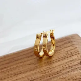 Hoop Coldings Labb Real 18K Gold Earbone Ear Bu klamra Pure AU750 Luksusowy w kształcie litery U Vintage Butique Biżuteria Prezent E214