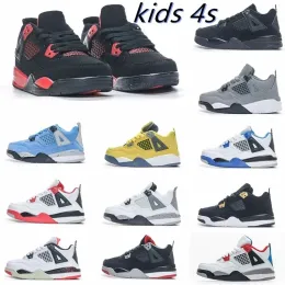 kids shoes toddler designer Jumpman 4 Running basketball shoe J4 childrens shoes sneaker girls boys White Black sports all match s''gg'' NwR