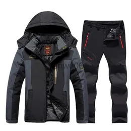 Men 's Jackets 2022 New Men's Ski Suit Brands Windproof Waterproof Thicken Warm Snow Coat Winter Skiing and Snowboarding Jacket and Pants Set J230811