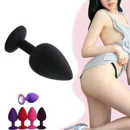 Anal Toys Soft Silicone Butt Plug Unisex Sex Stopper 3 Olika storlek Vuxen för Menwomen Trainer Couples SM 230811
