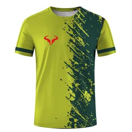 Outdoor T-Shirts Badminton and Tennis Series 3D Printed Men's and Women's Outdoor Extreme Sports Short Sleeved Round Neck T-shirt with Fashionabl 230811