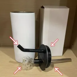 Aksesuarlar 20oz Nargile Tumbler Kapak Sublimasyon için Sigara Boru Kapağı ile Tumbler Sigara içmek Tumbler Toptan