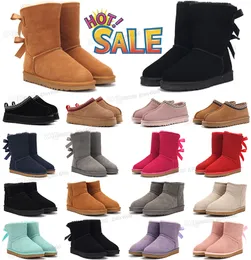 Designer Austrália Botas Tasmans Tazz Chinelos Mulheres Neve Outono Inverno Quente Pele Cheia Fofa Peluda Meia Tornozelo Mini GS 585401 Ultra Neumel Botas Bota de Cetim